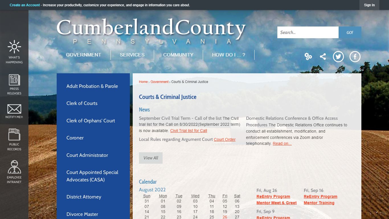 Courts & Criminal Justice | Cumberland County, PA ...